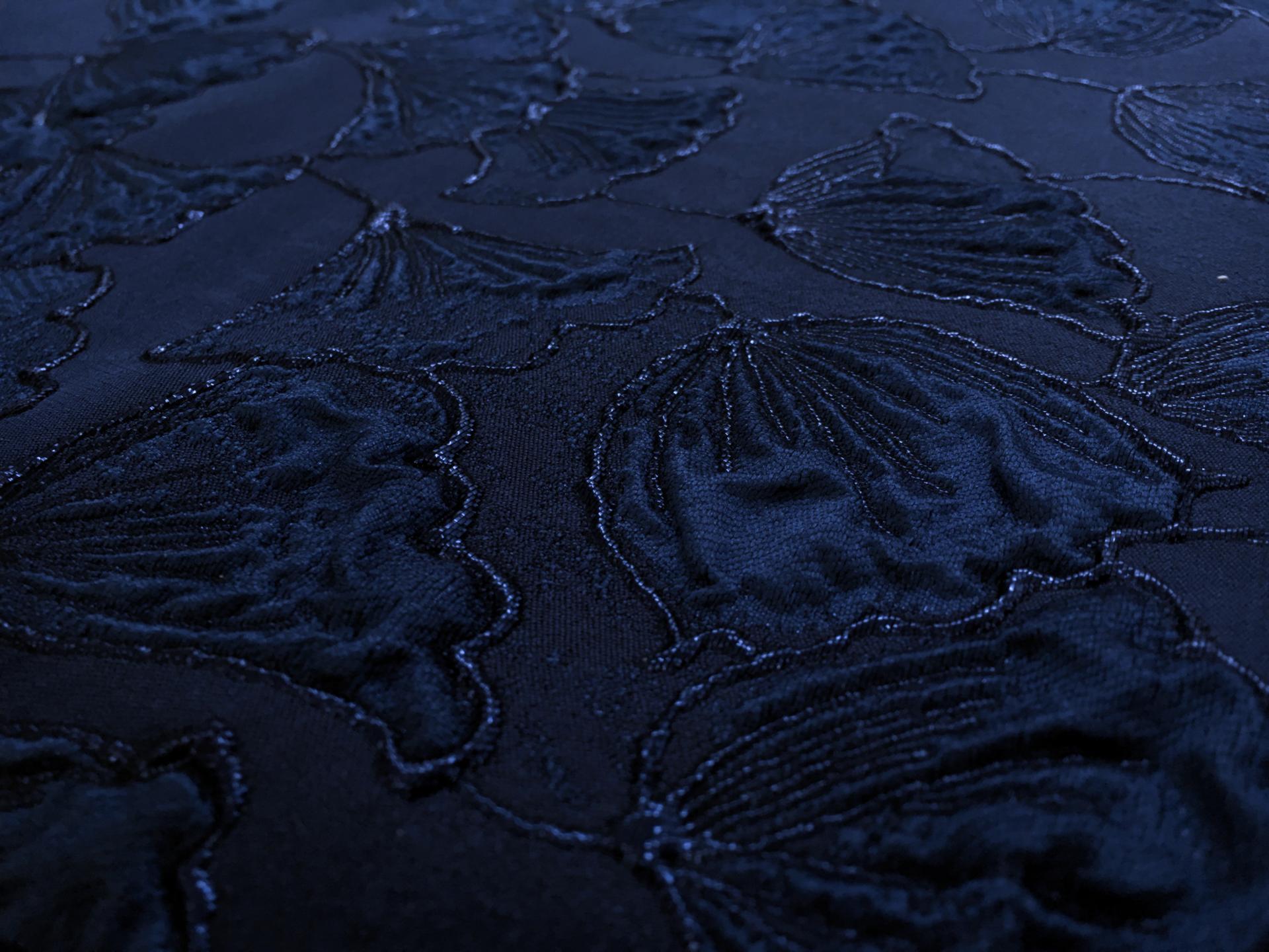 Silk Blend Brocade with Ginkgo Biloba Leaves Jacquard 2