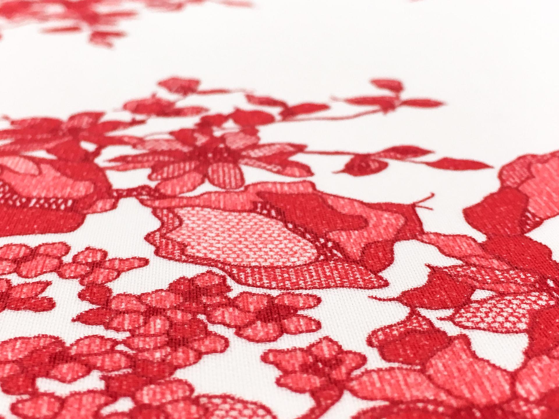 Printed Silk Couture Gazar with Roses2