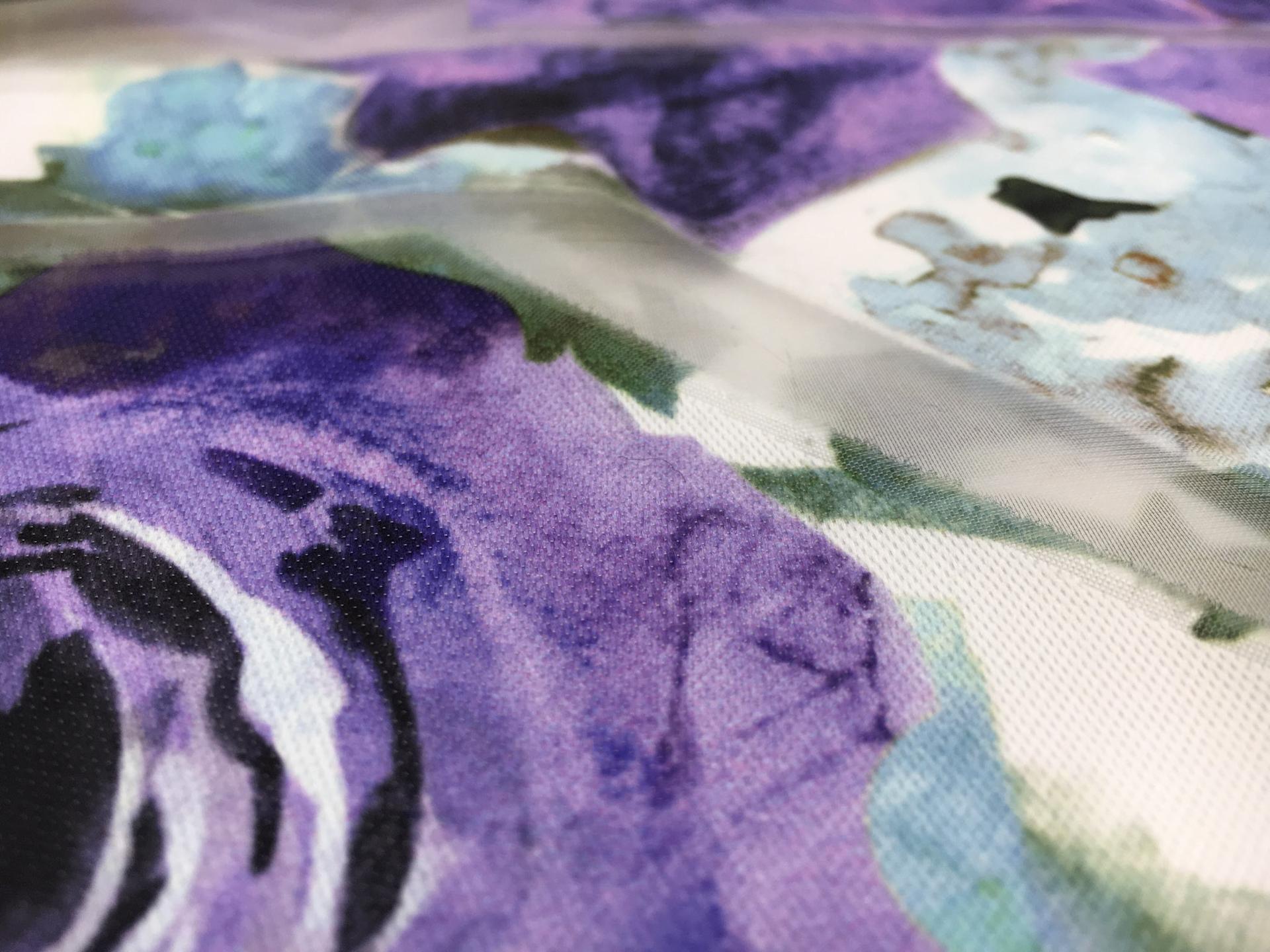 Floral Polyester and Silk Blend Organza with Burnout Geometric Patterns2