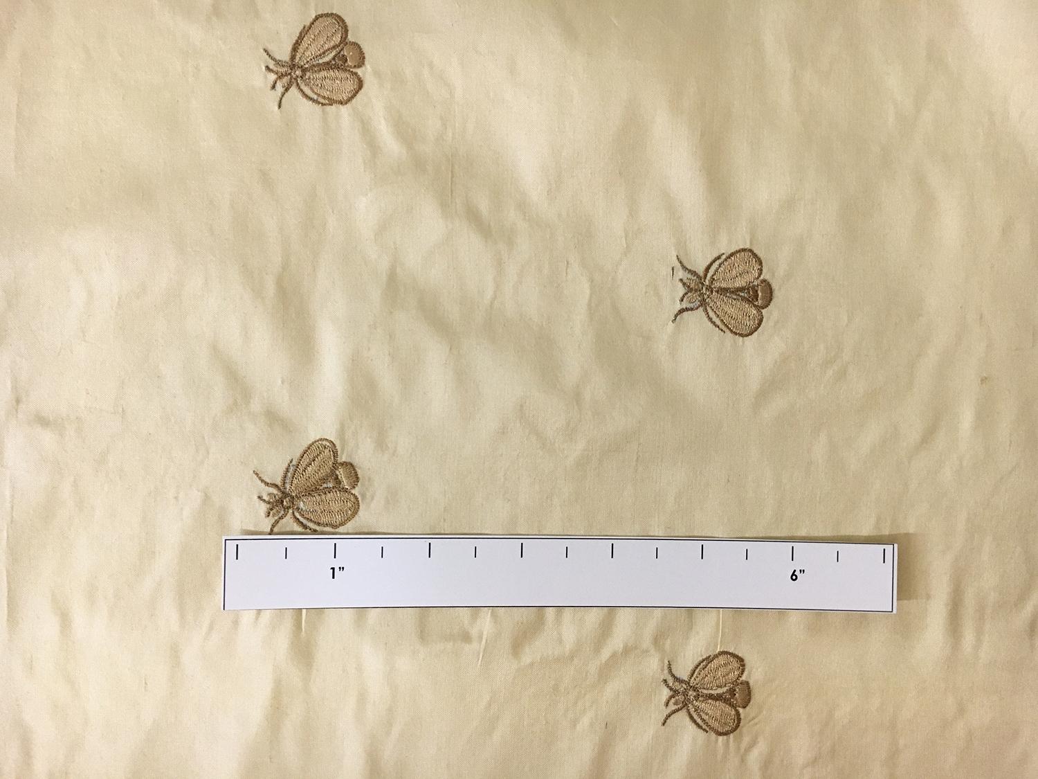 Silk Shantung with Embroidered Moths1