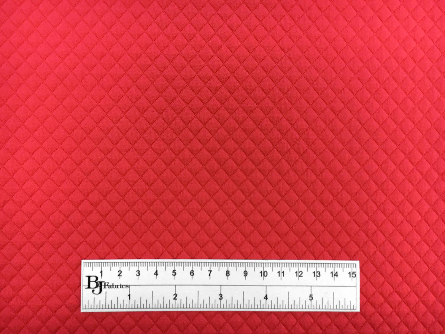 Poly Spandex Novelty Quilted Knit in Coral3