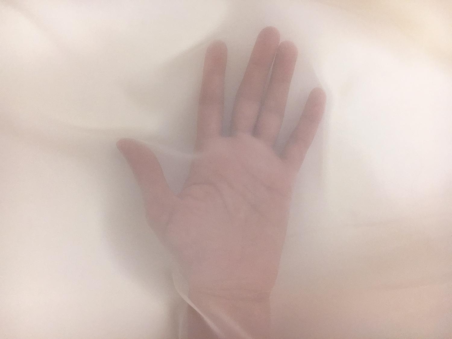 Japanese Polyester Chiffon in Bone2