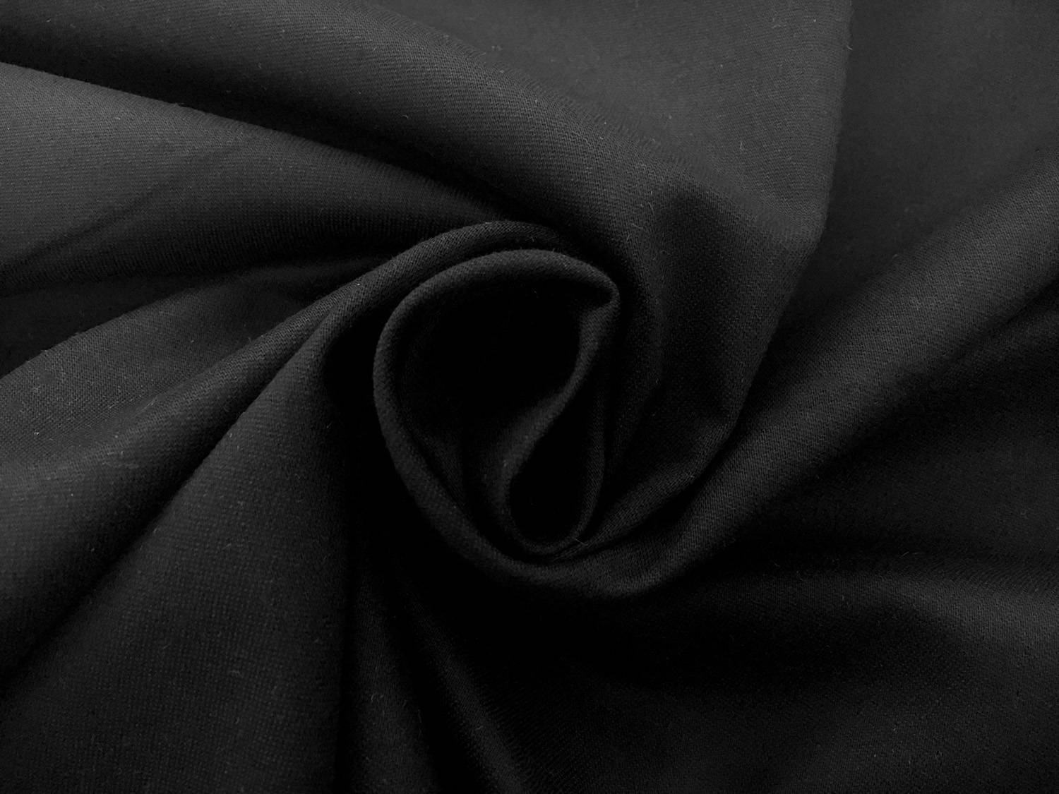 Italian Cotton Vellutino Pocketing in Black1
