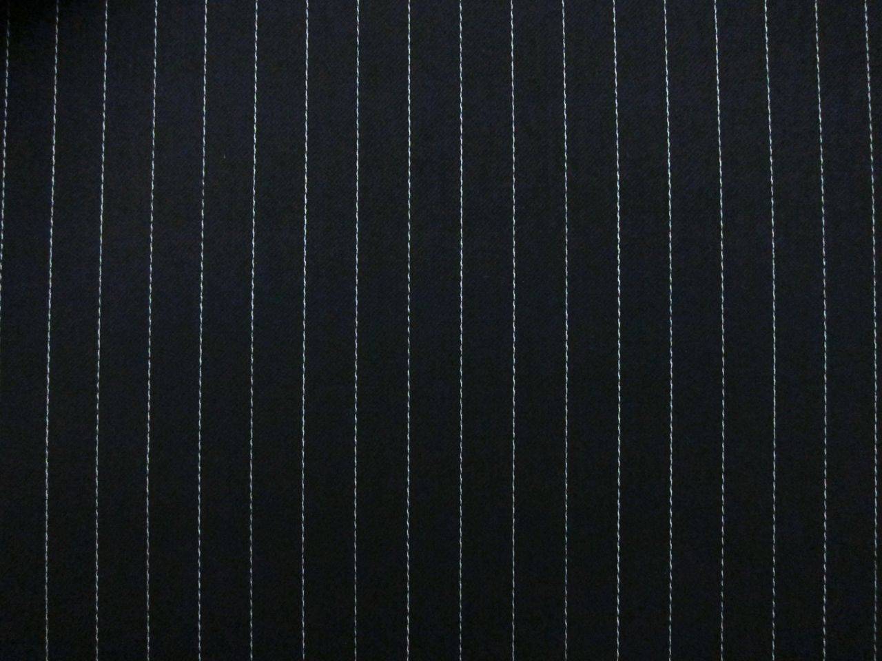 Wool Blend Satin Faille Pinstripe0