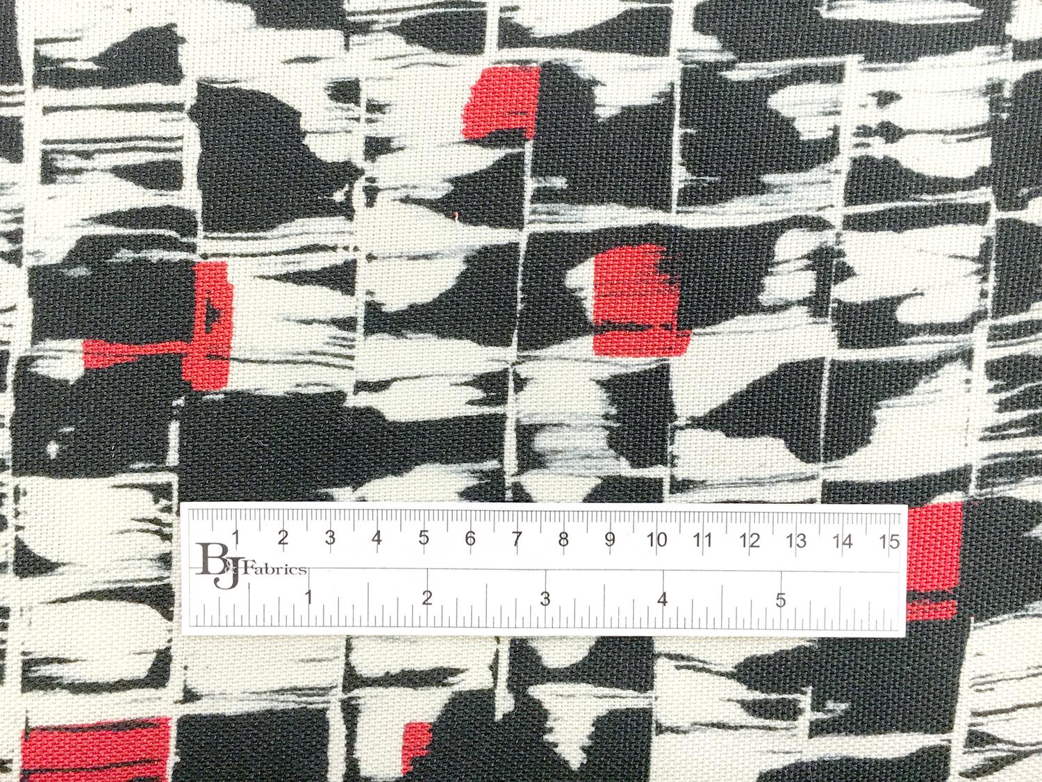 Cotton and Viscose Blend Light Weight Canvas with Geometric Patterns1