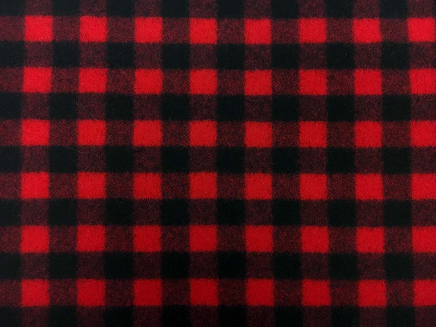 Italian Virgin Wool Doubleface Plaid Coating in Red and Black0
