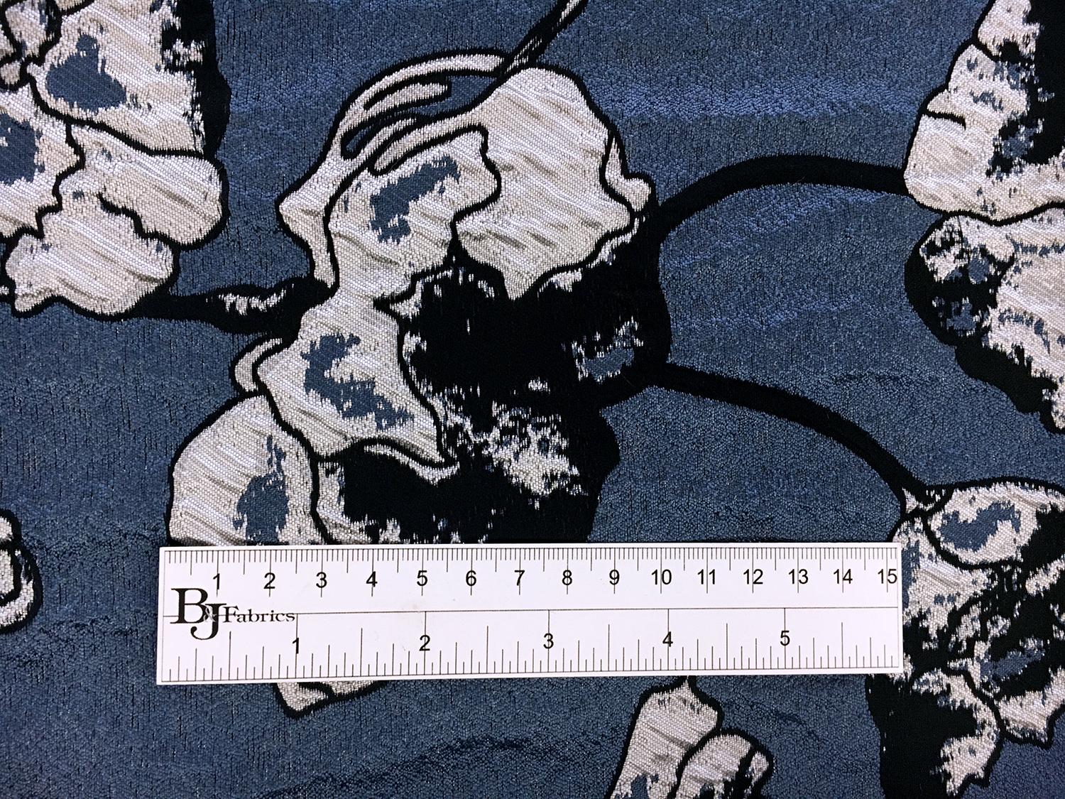 Silk Blend Jacquard Brocade with Florals1