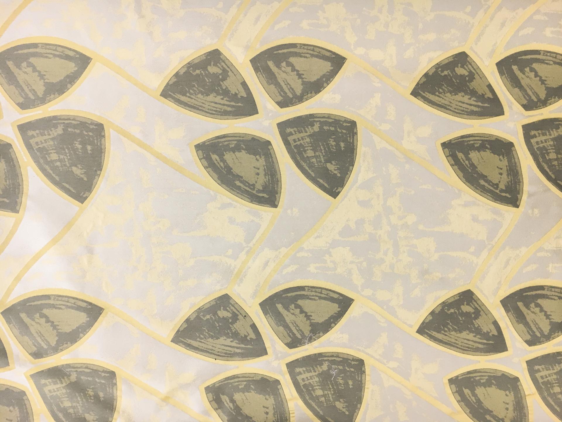 Silk and Cotton Damask with Large Leaves0