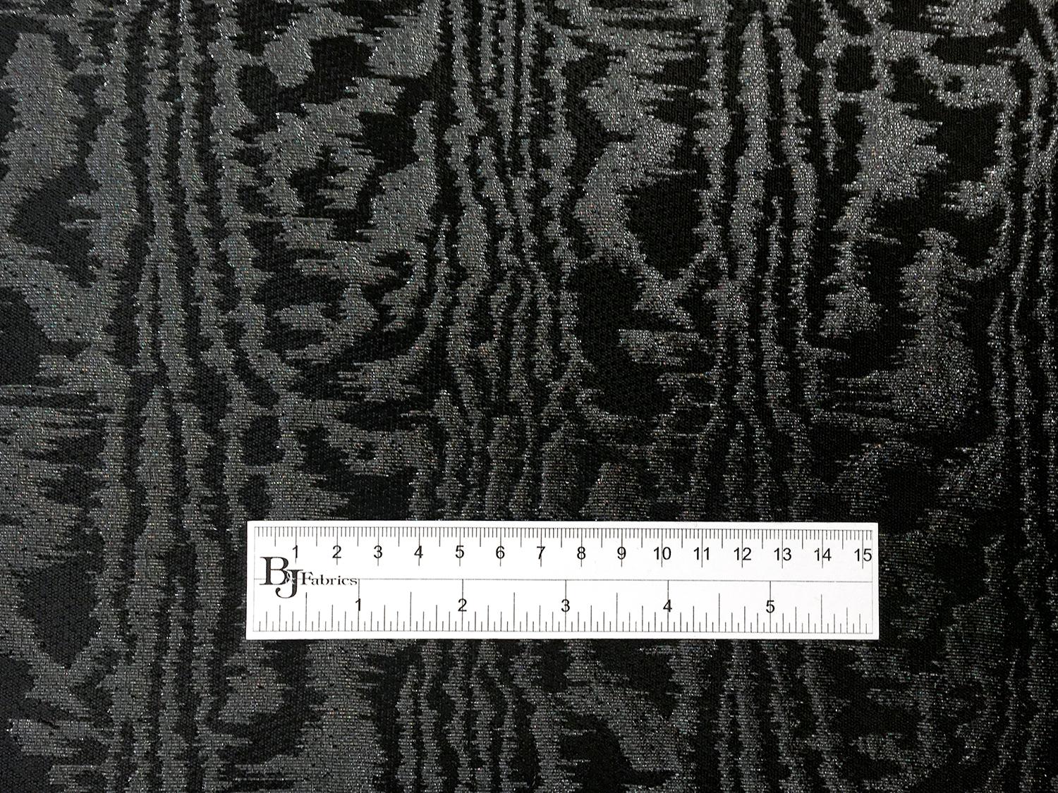 Metallic Moiré Brocade in Black1