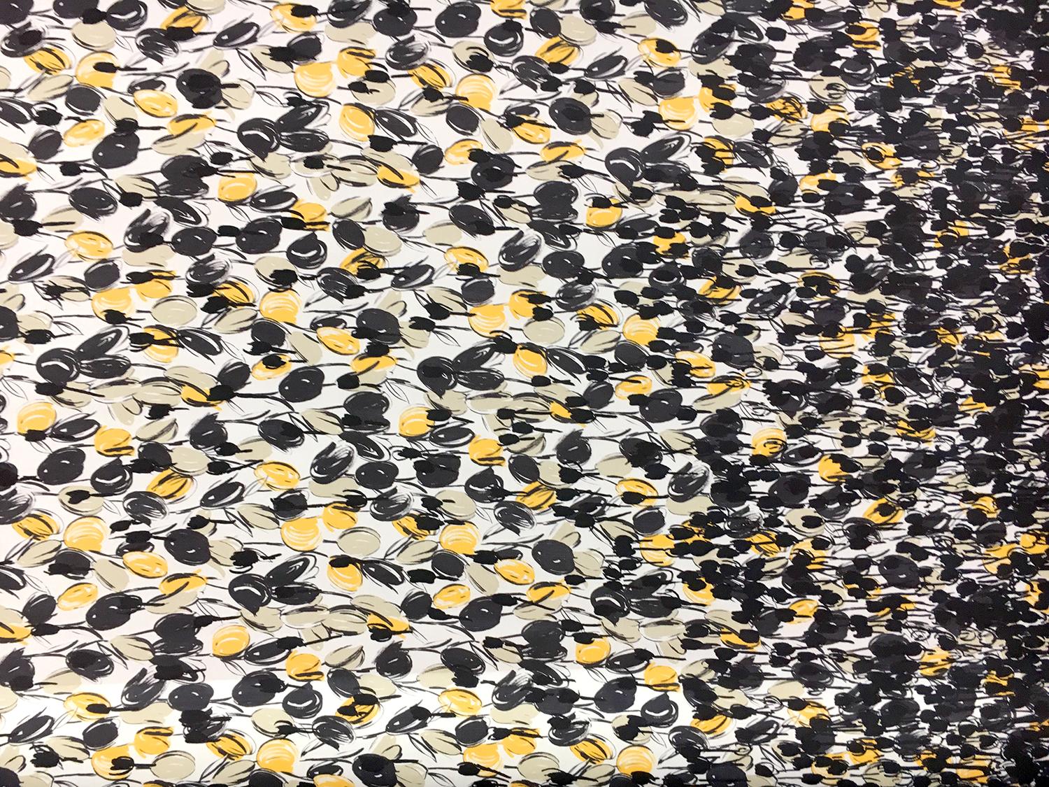 Printed Silk Gazar with Degradé Abstract Tulips0