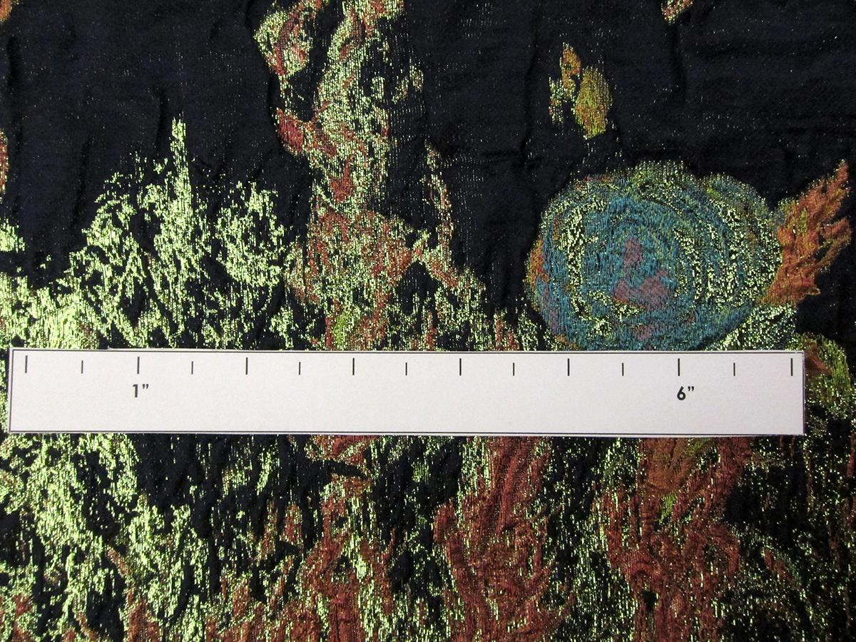 Metallic Silk Blend Organza Cloqué4