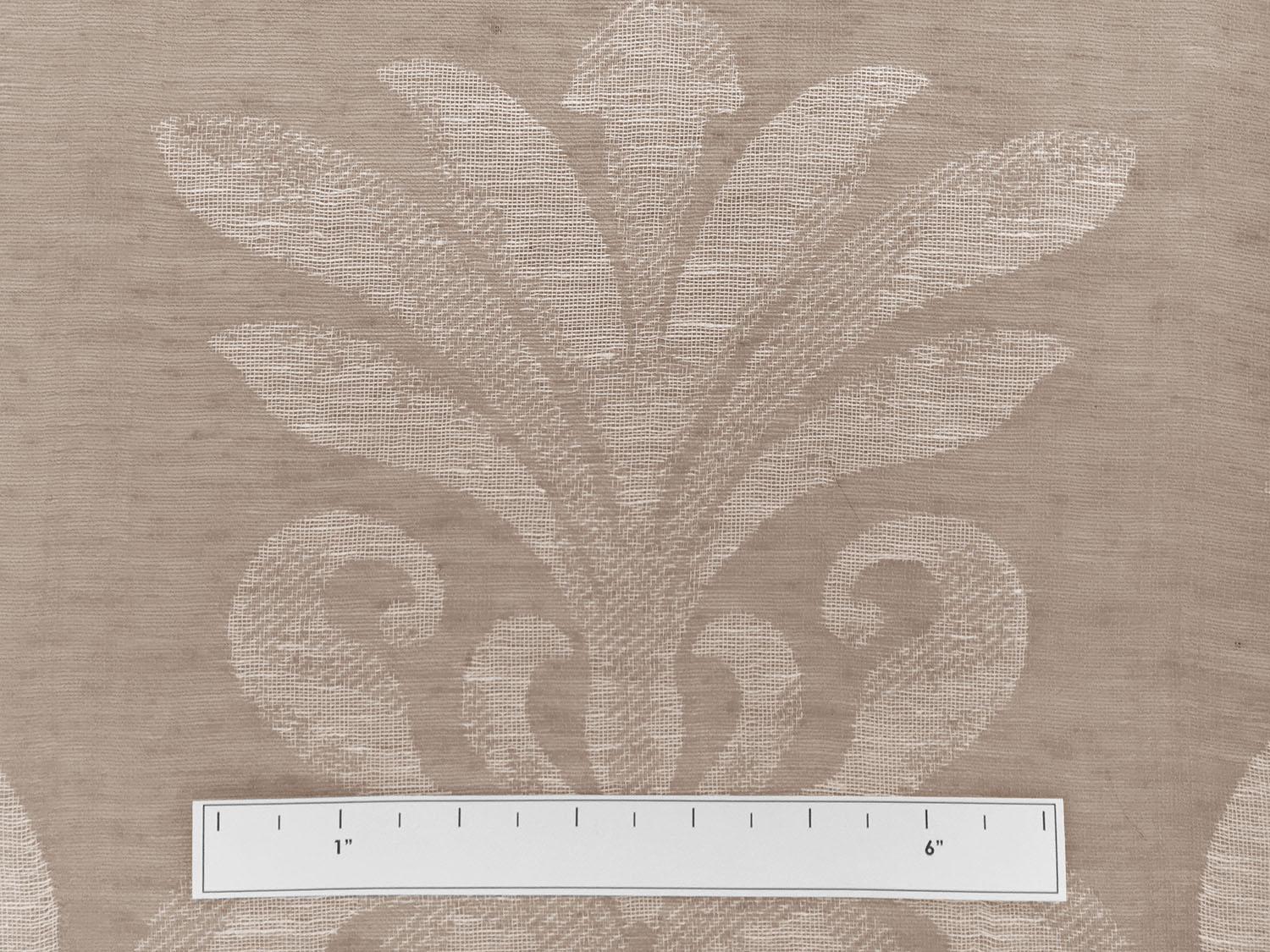 Poly Linen Double Gauze Filigree Damask in Blush3