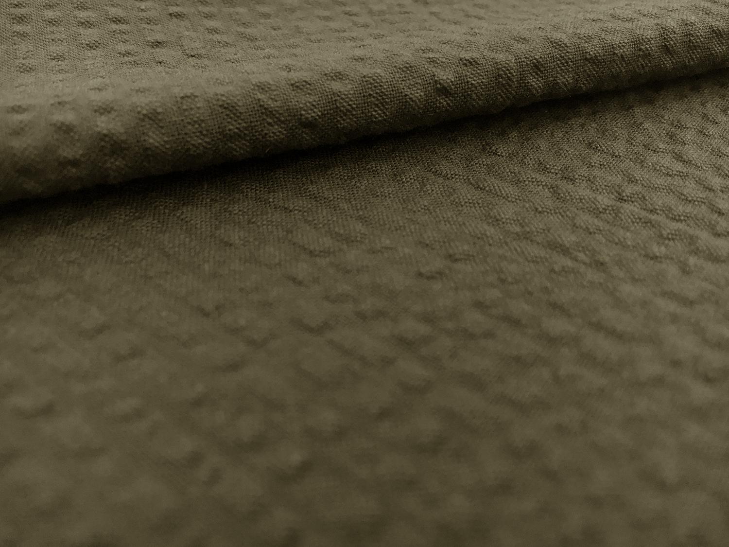 Japanese Cotton Seersucker in Army Green0