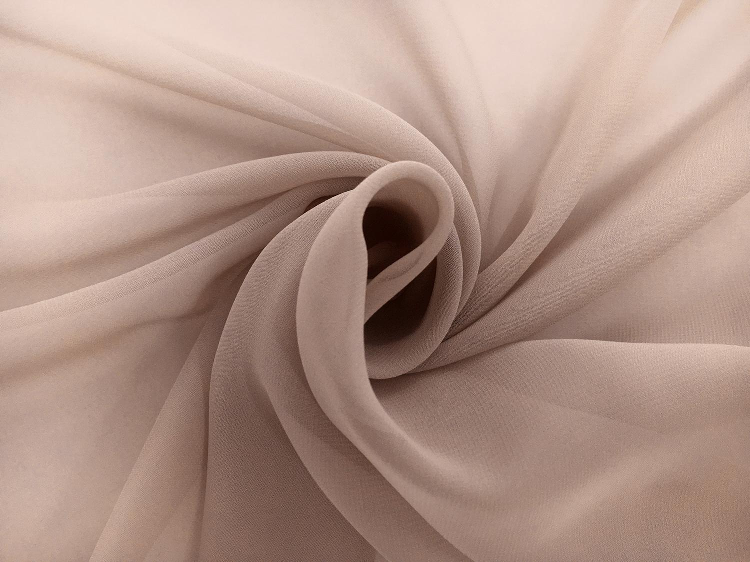 Japanese Polyester Chiffon in Medium Nude1