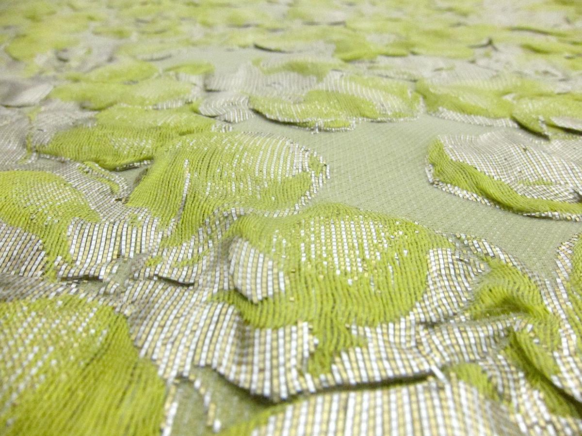 Metallic Silk Blend Cloqué1