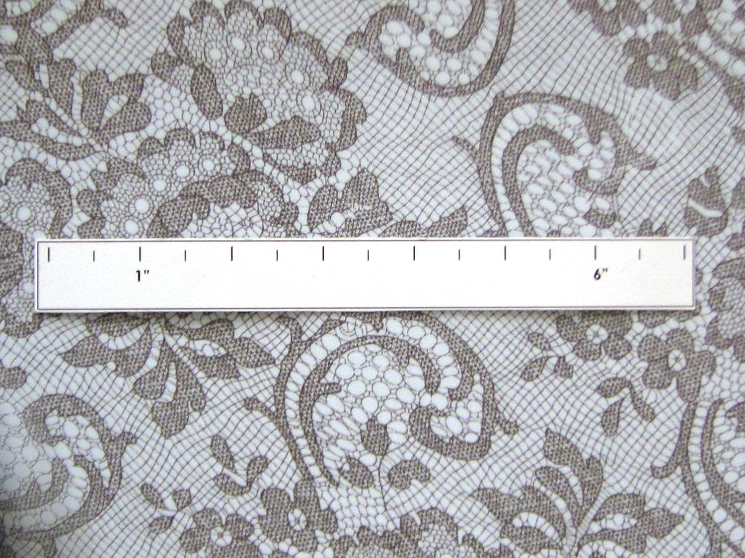 Printed Silk Chiffon with Floral Lace Patterns1