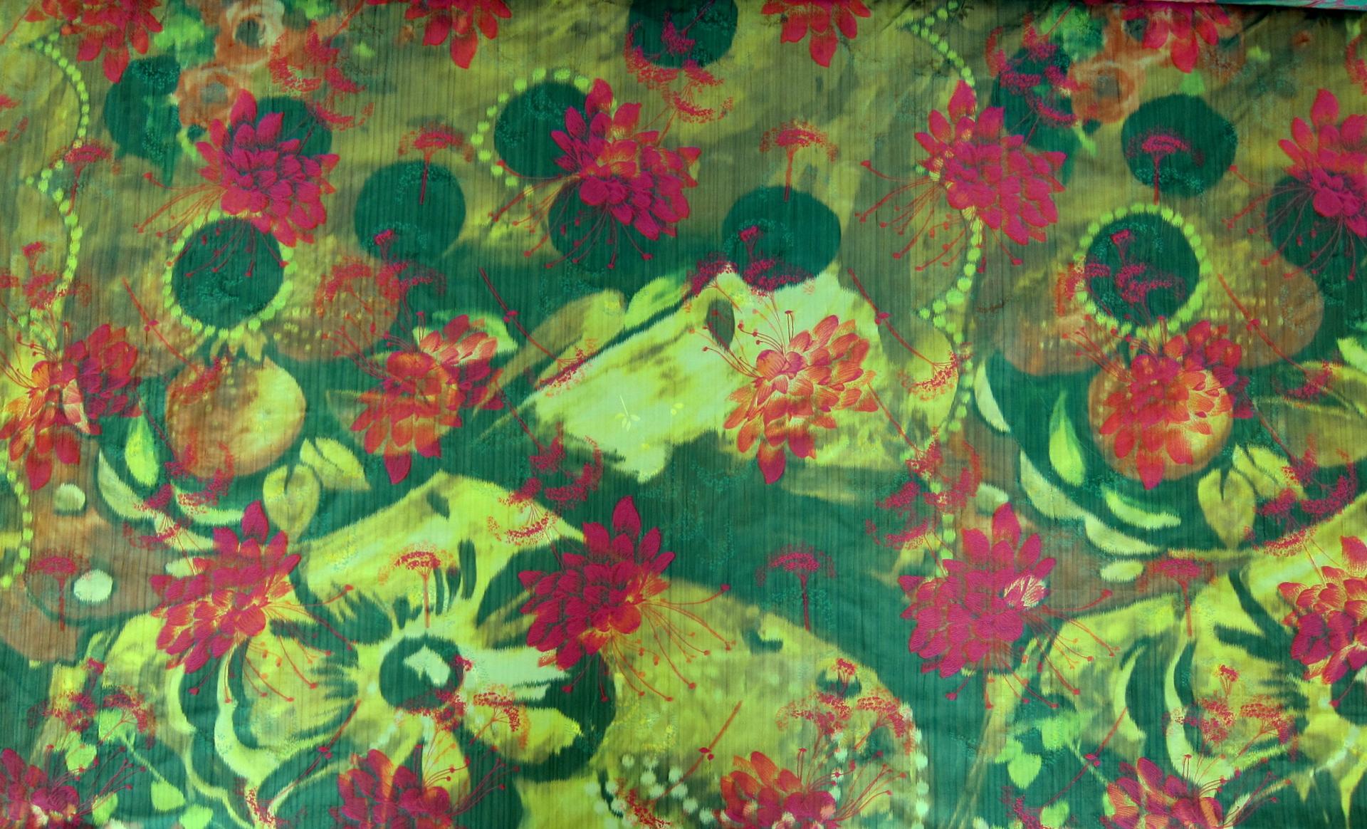 Warp Printed Fil Coupé Taffeta0