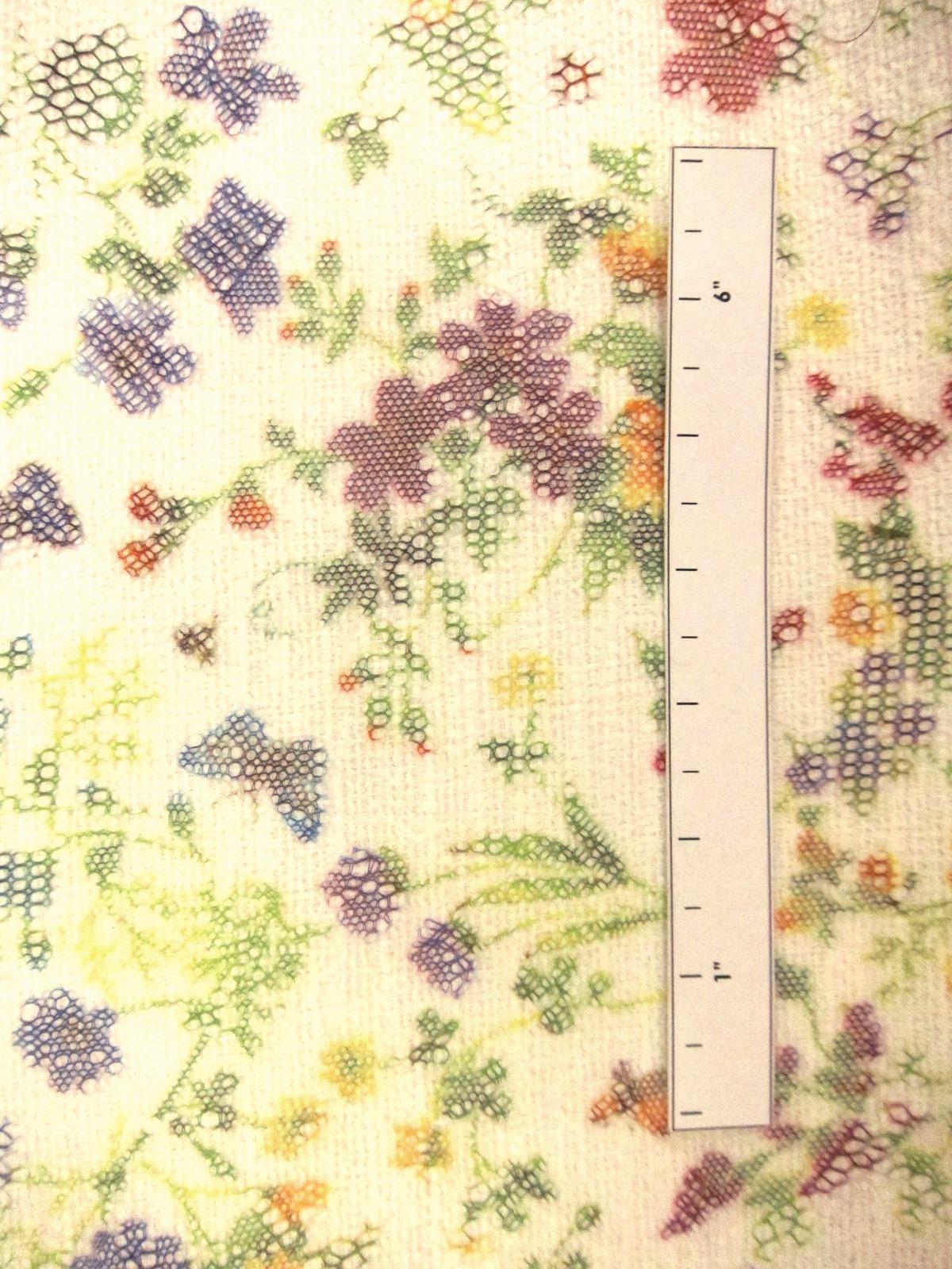 Printed Fused Net Floral Brocade1