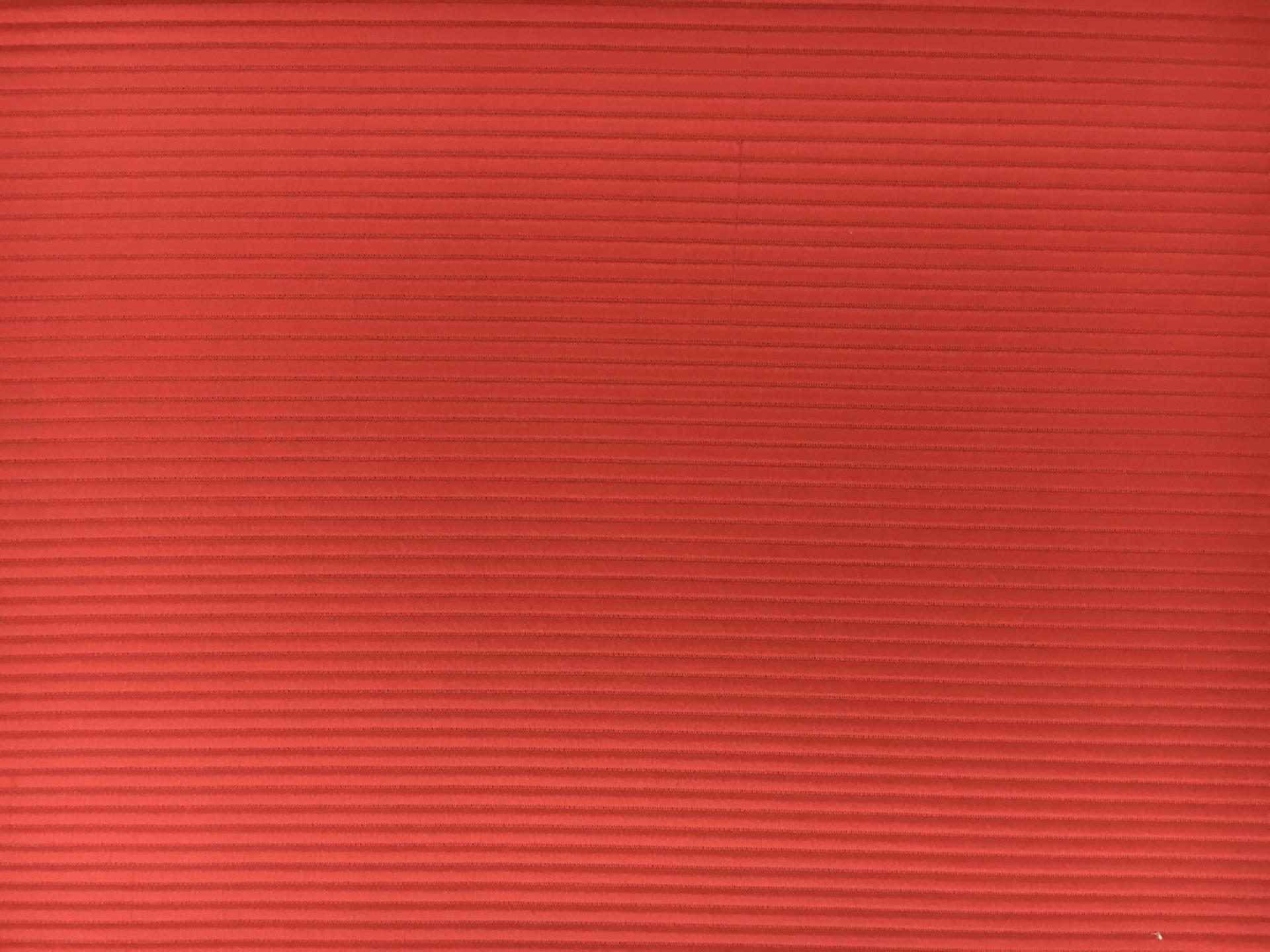 Italian Cotton and Acetate Ottoman in Rosso0