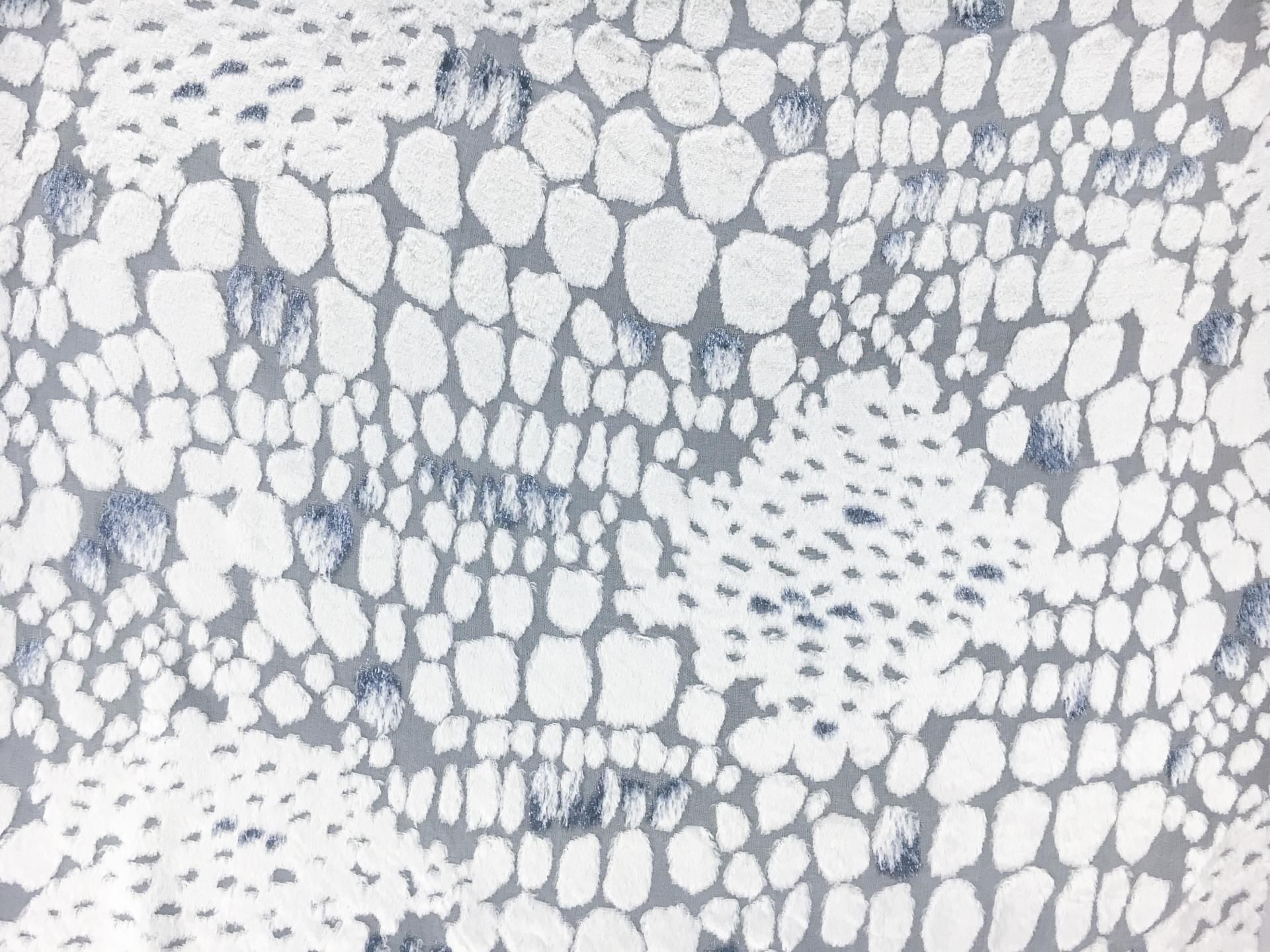 French Silk and Lurex Burnout Velvet with Reptile Patterns 0