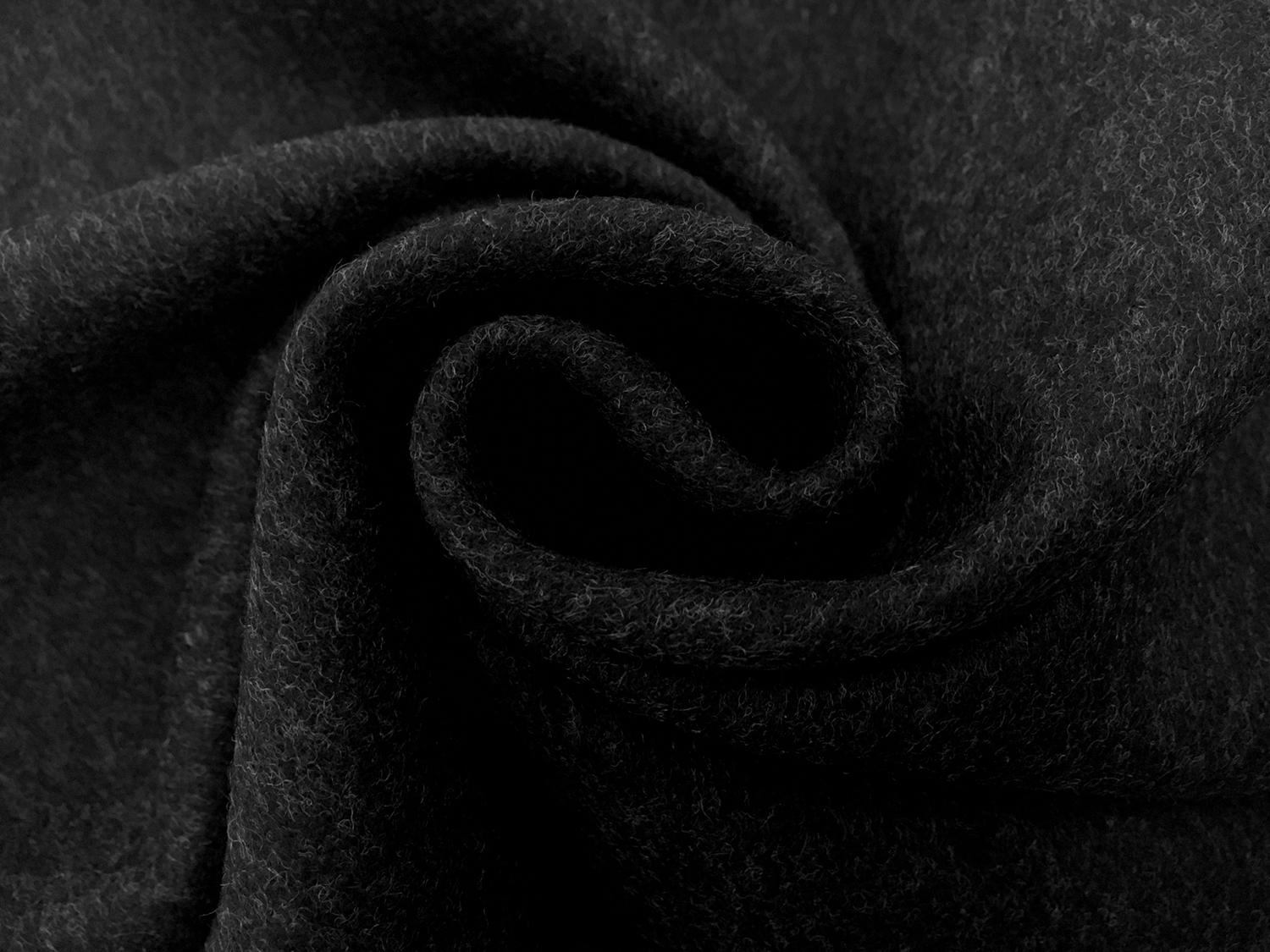 Wool Cashmere Coating in Charcoal1