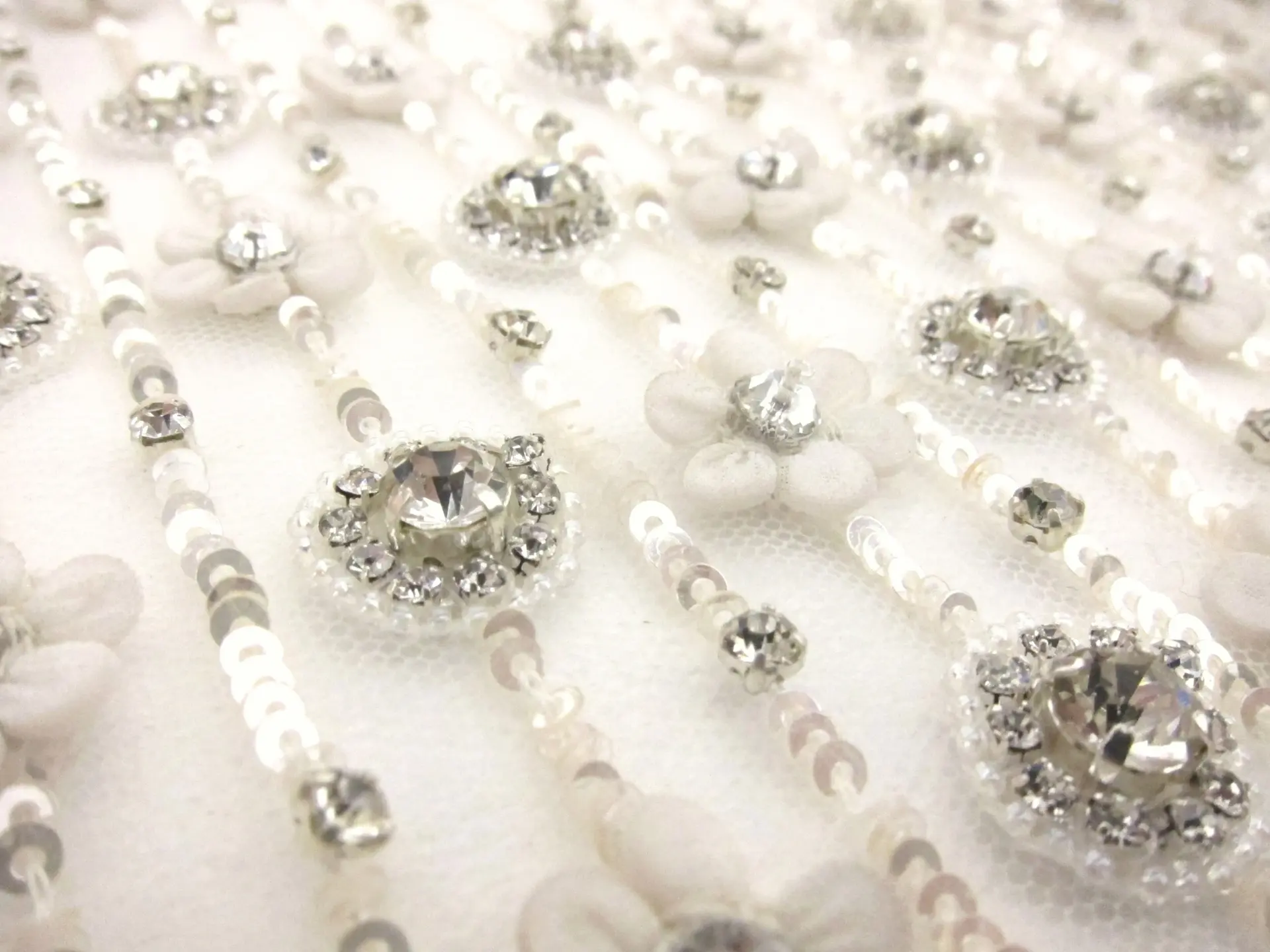 Degradé Hand Beaded and ReEmbroidered Tulle0