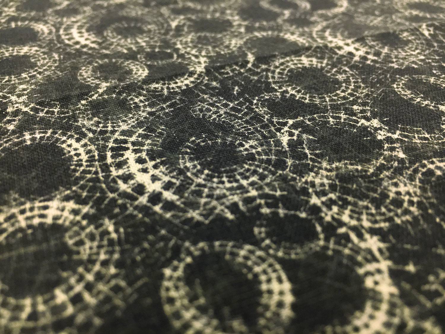 Cotton Broadcloth Print With Spiderwebs Motif2