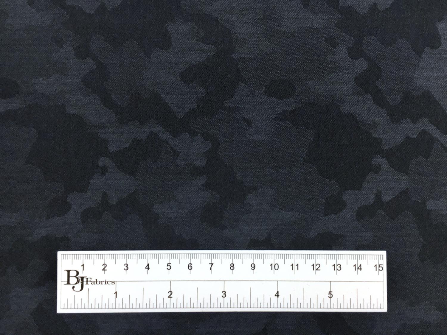Italian Wool Camouflage Jacquard Suiting in Indigo3