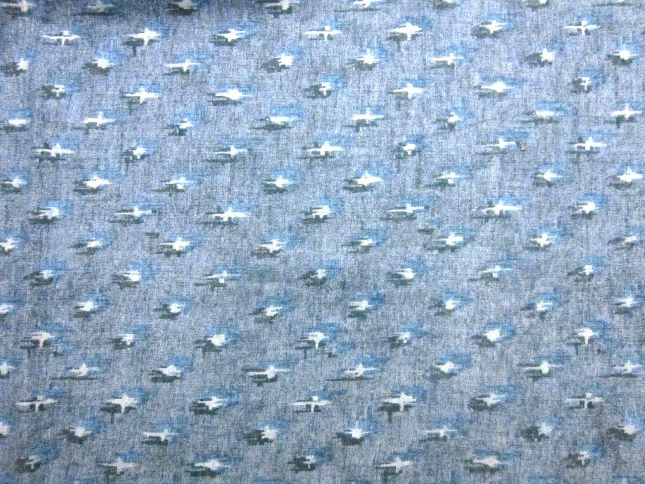 Organic Cotton and Hemp Ikat Print Knit0