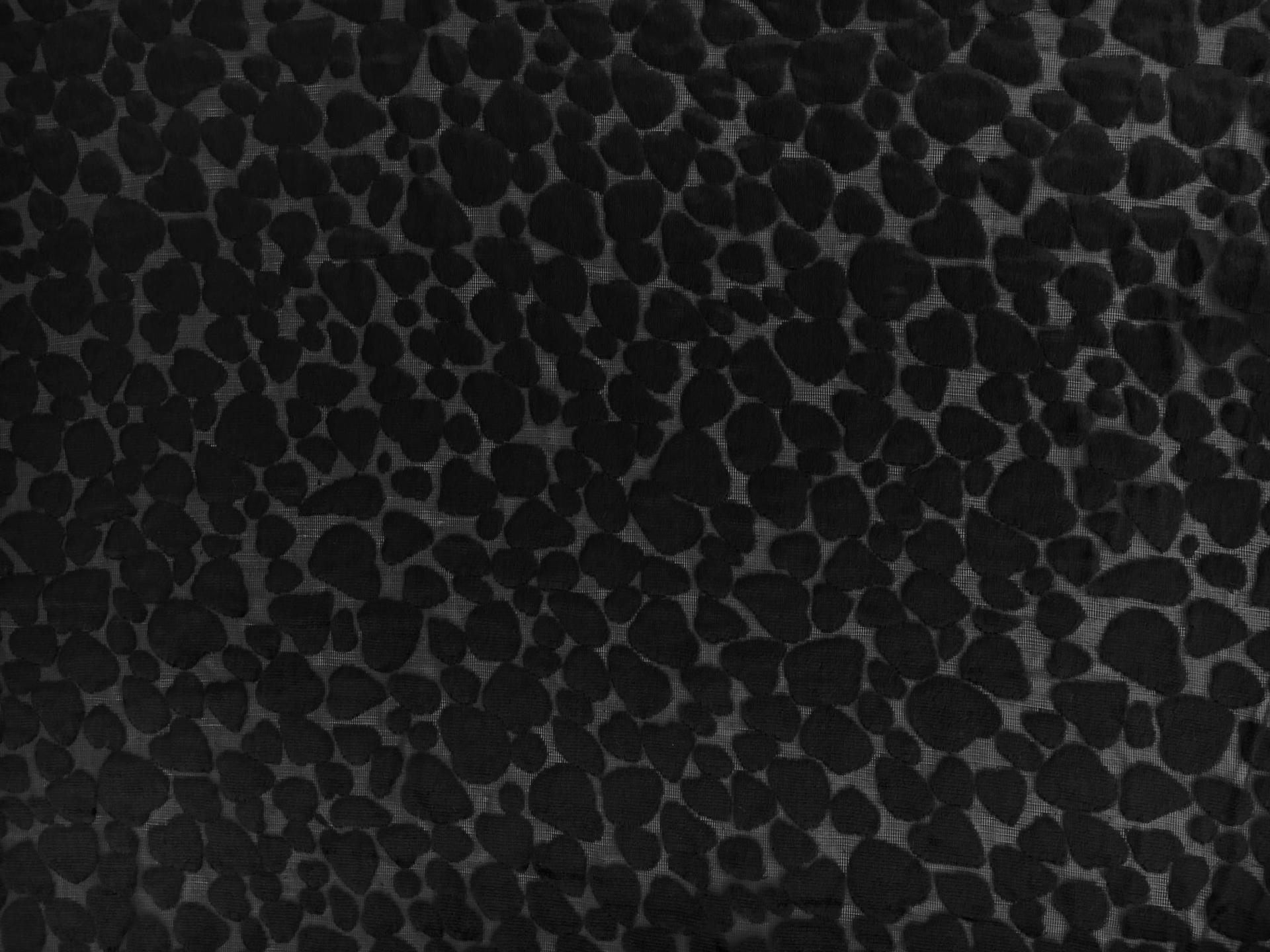 Poly and Rayon Burnout Velvet with Uneven Dots in Black2