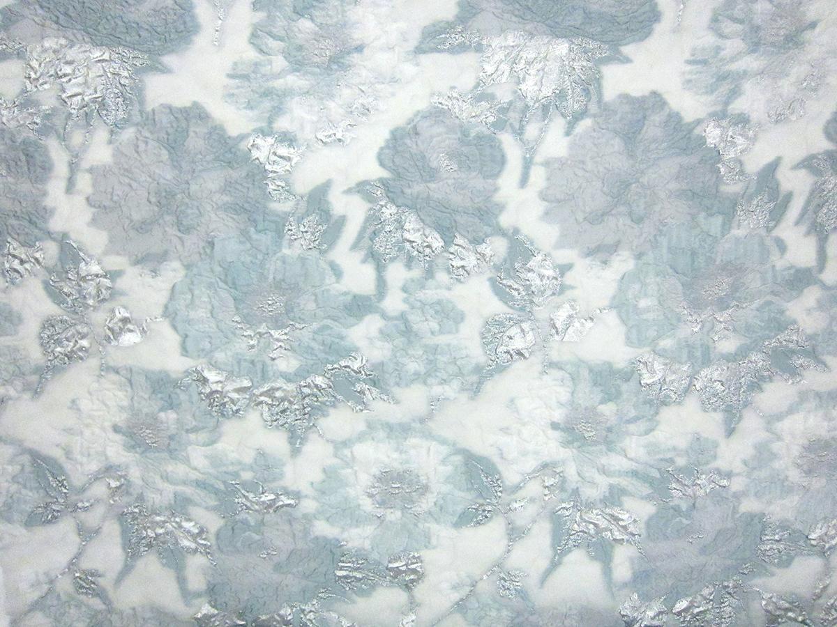 Silk Blend Metallic Fil Coupé Cloqué0