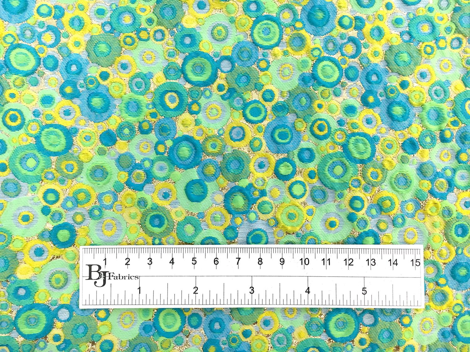 Vibrant Metallic Polyester Cloque with Dots1