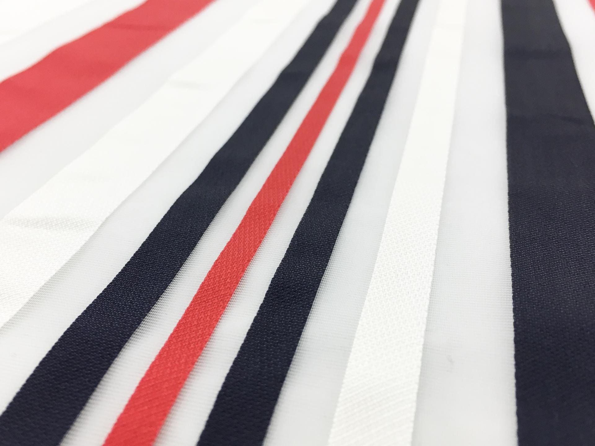 Viscose Blend Striped Organza2