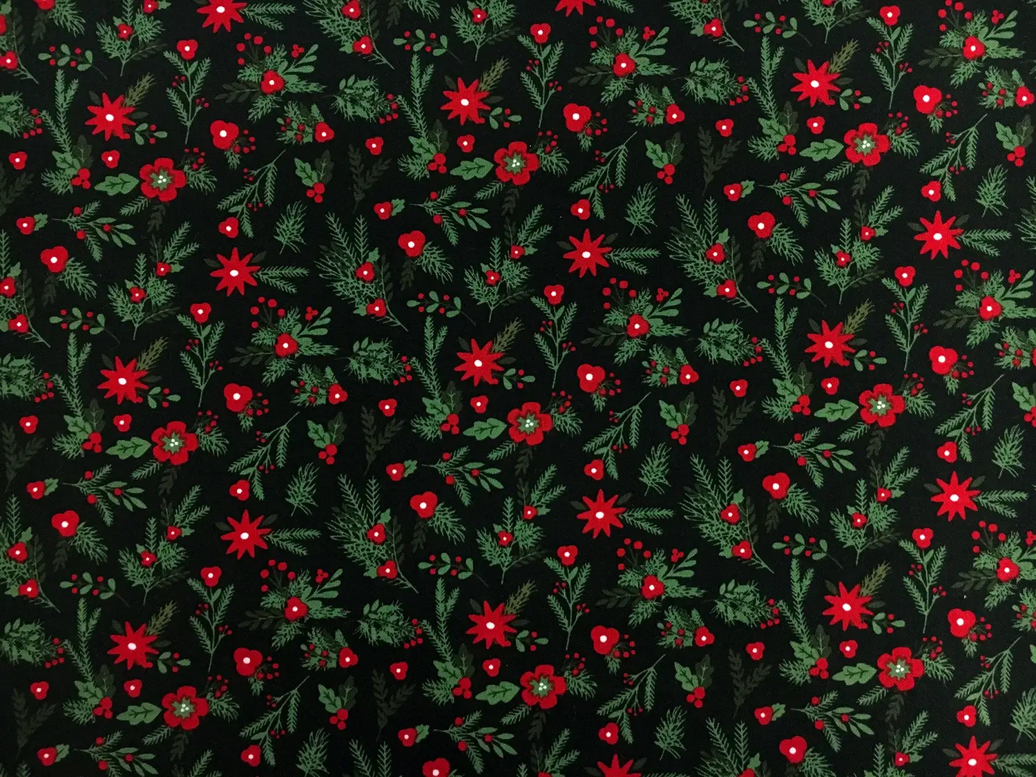 Cotton Broadcloth Holiday Print0