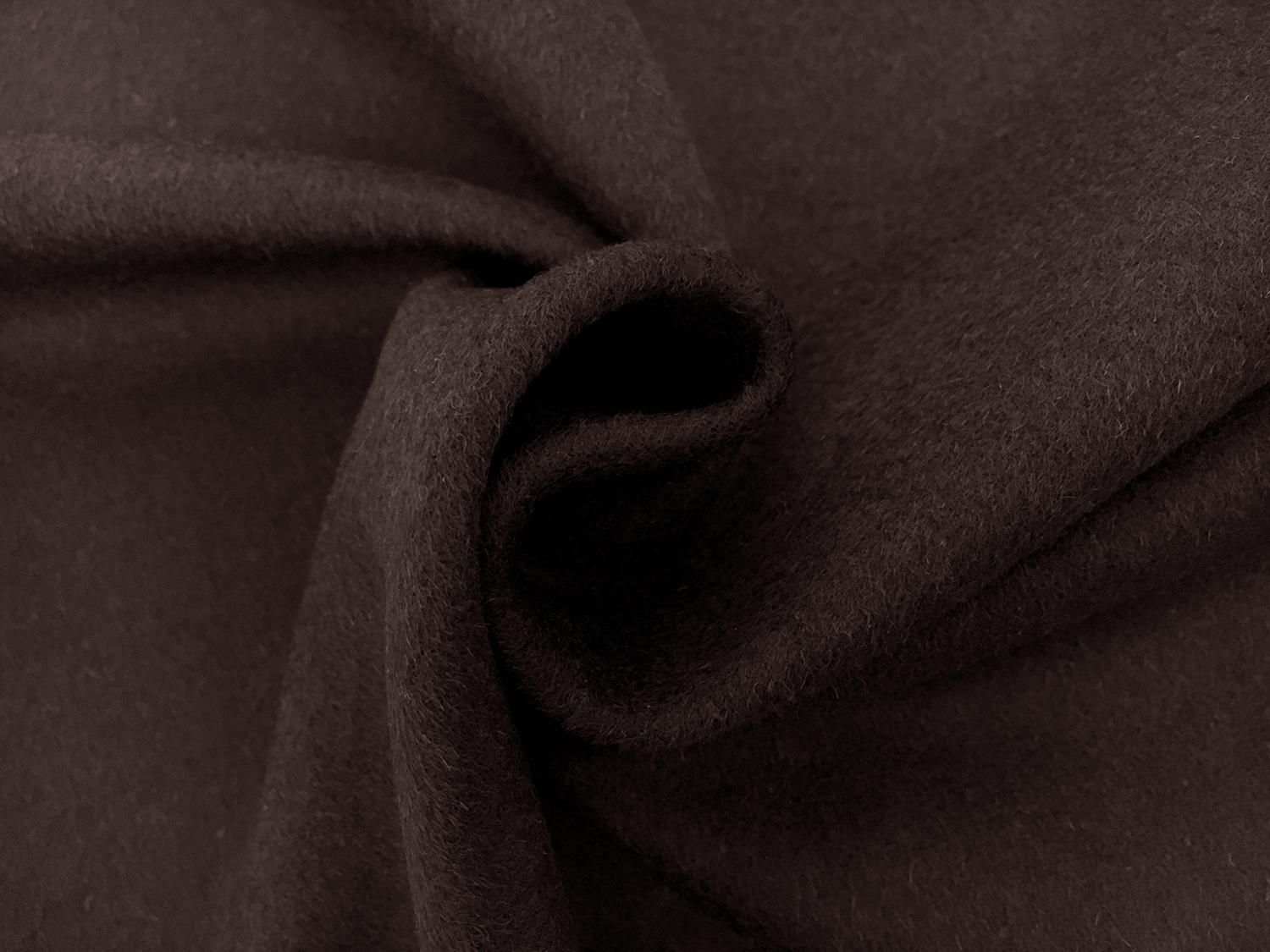 Virgin Wool Coating in Dark Brown1