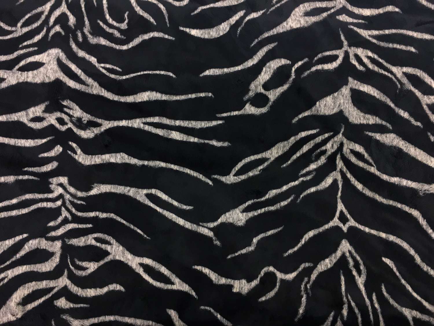 Tiger Faux Fur In Black And Natural0