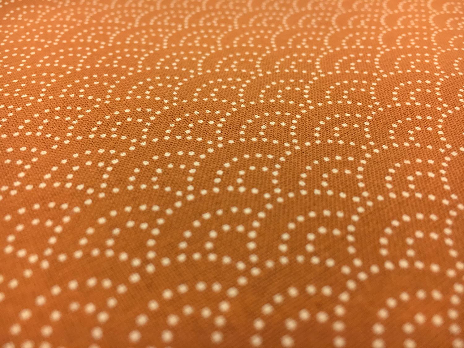 Japanese Cotton Print with Stippling Pattern in Burnt Orange2