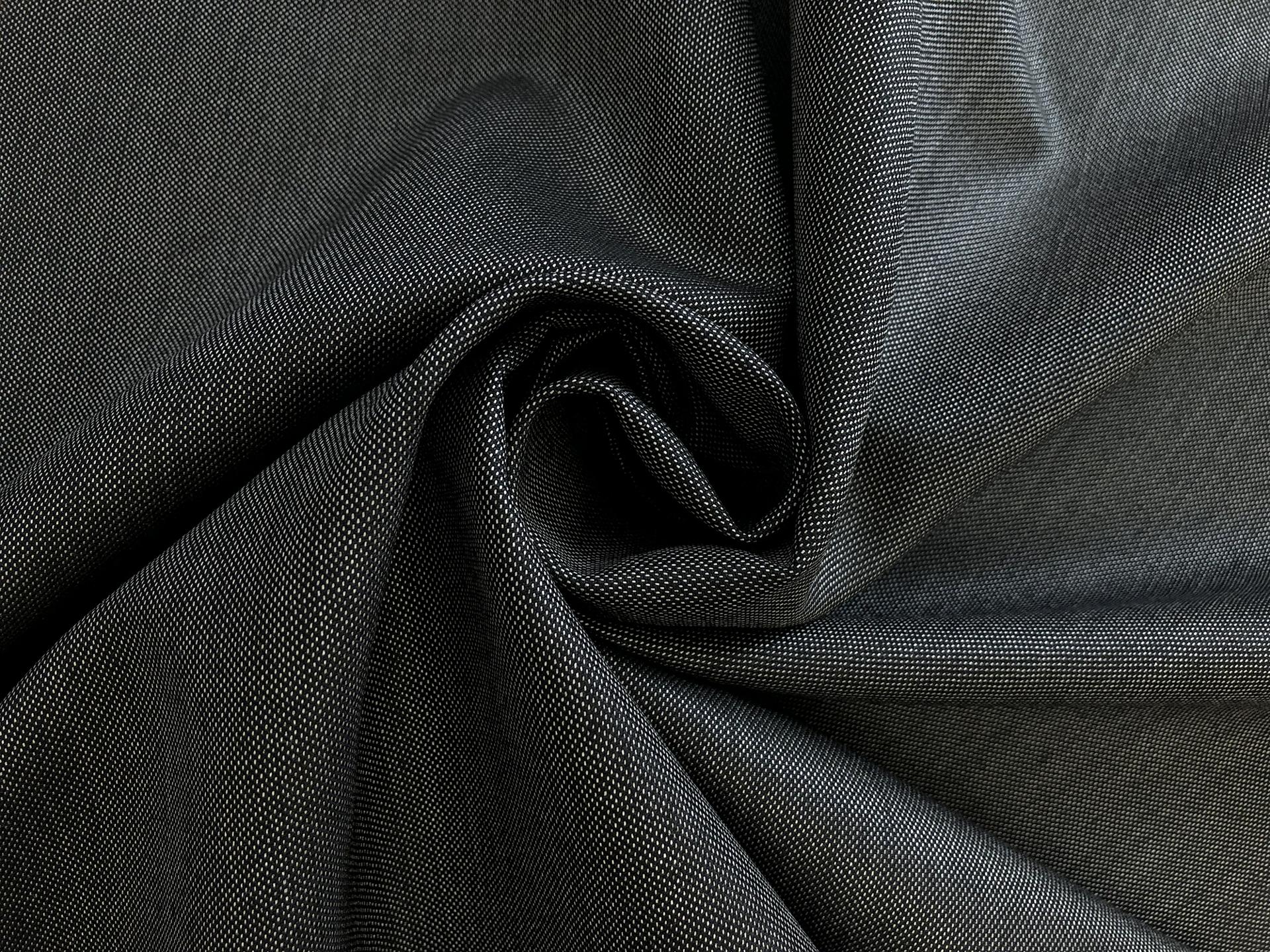 Wool Silk Blend Sharkskin Suiting in Gunmetal1