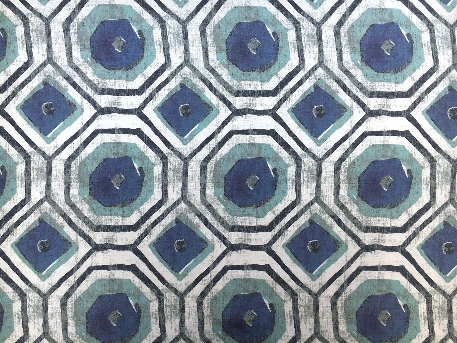 Linen Handkerchief Geometric Print 0