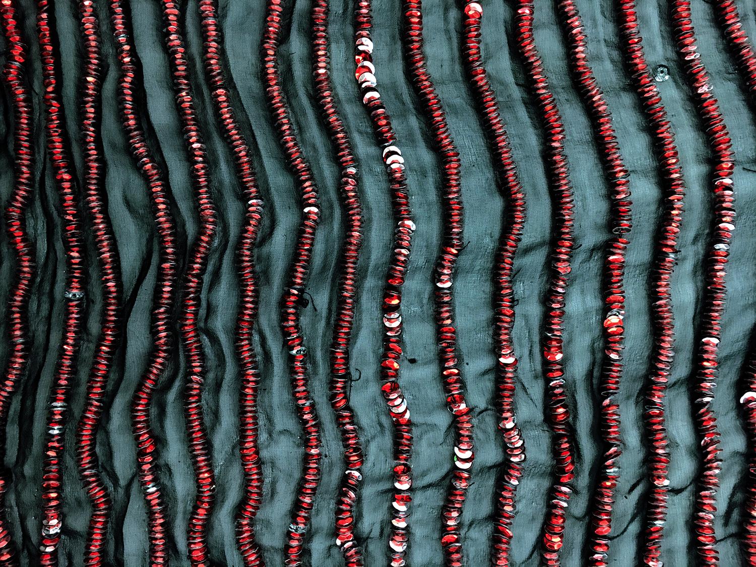 Red Novelty Sequins on Silk Chiffon2