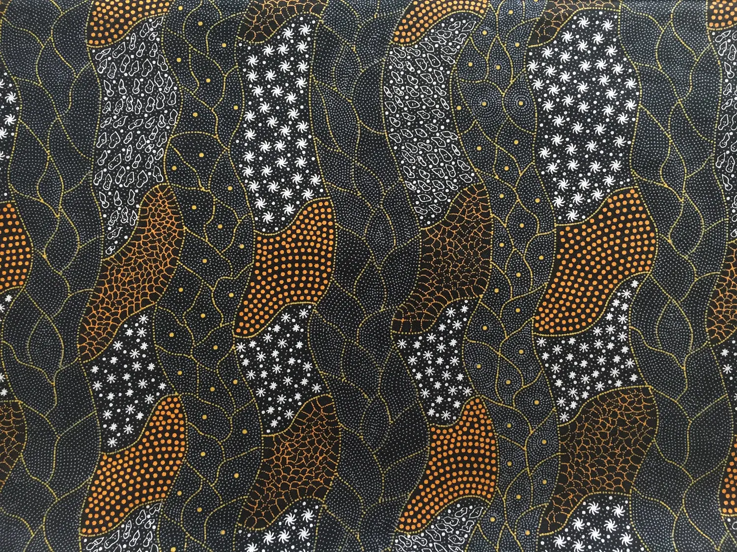 Australian Cotton Print With Aboriginal Motif0
