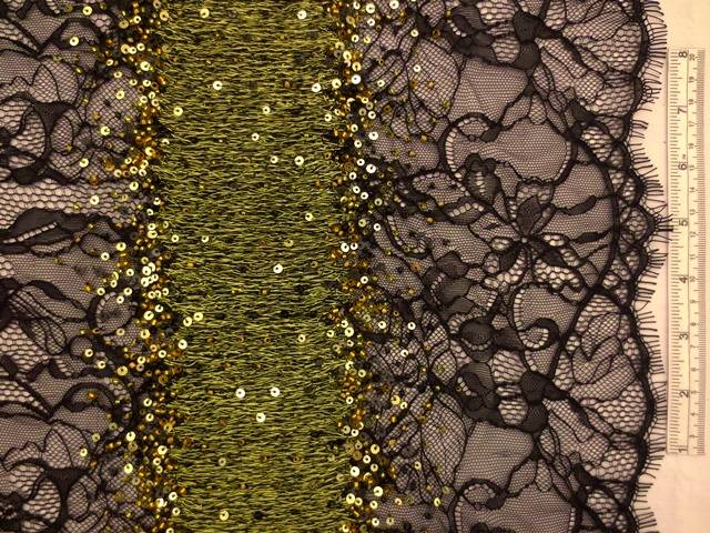 Beaded Metallic Lace0