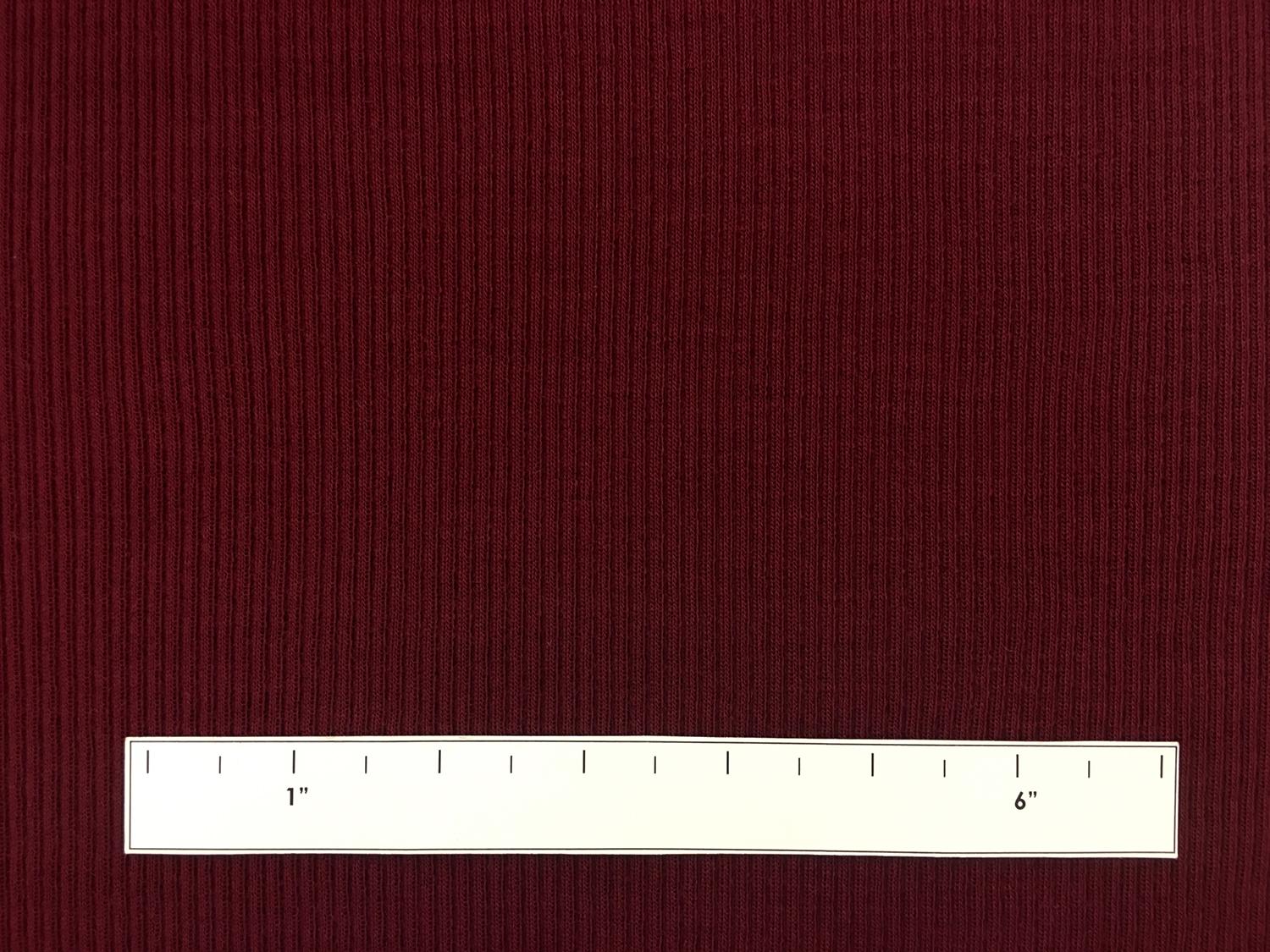 Virgin Wool Rib Knit in Cranberry1