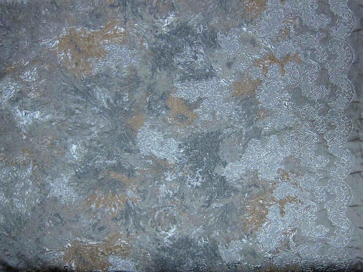 Metallic Silk Blend Organza Cloqué0