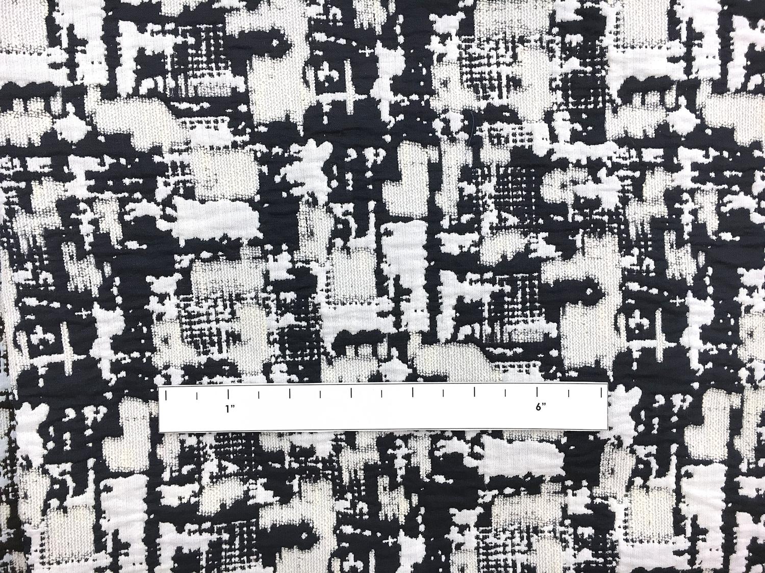 Abstract Geometric Brocade in Midnight Navy2