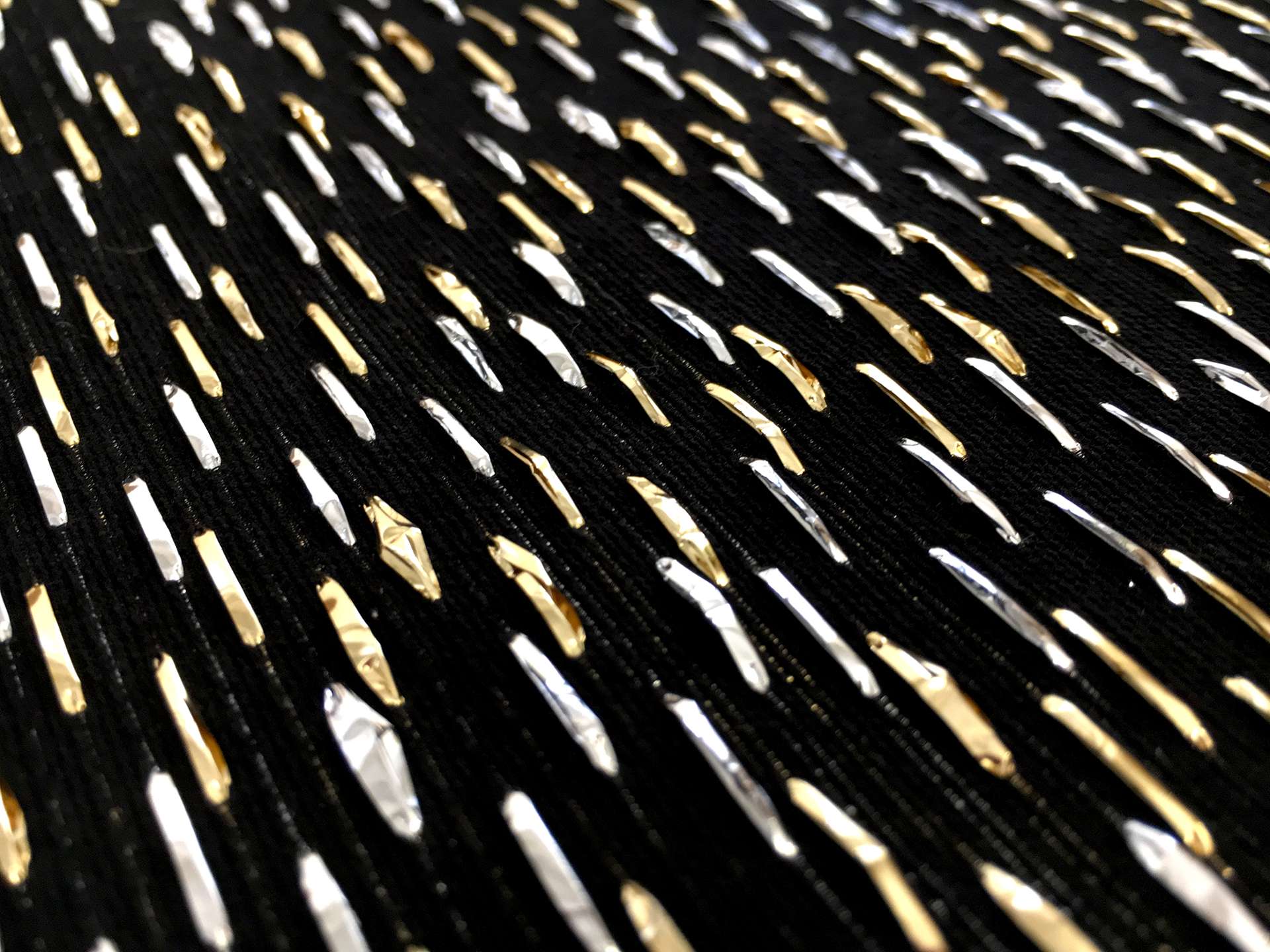 Silk and Cotton Blend Metallic Raffia0