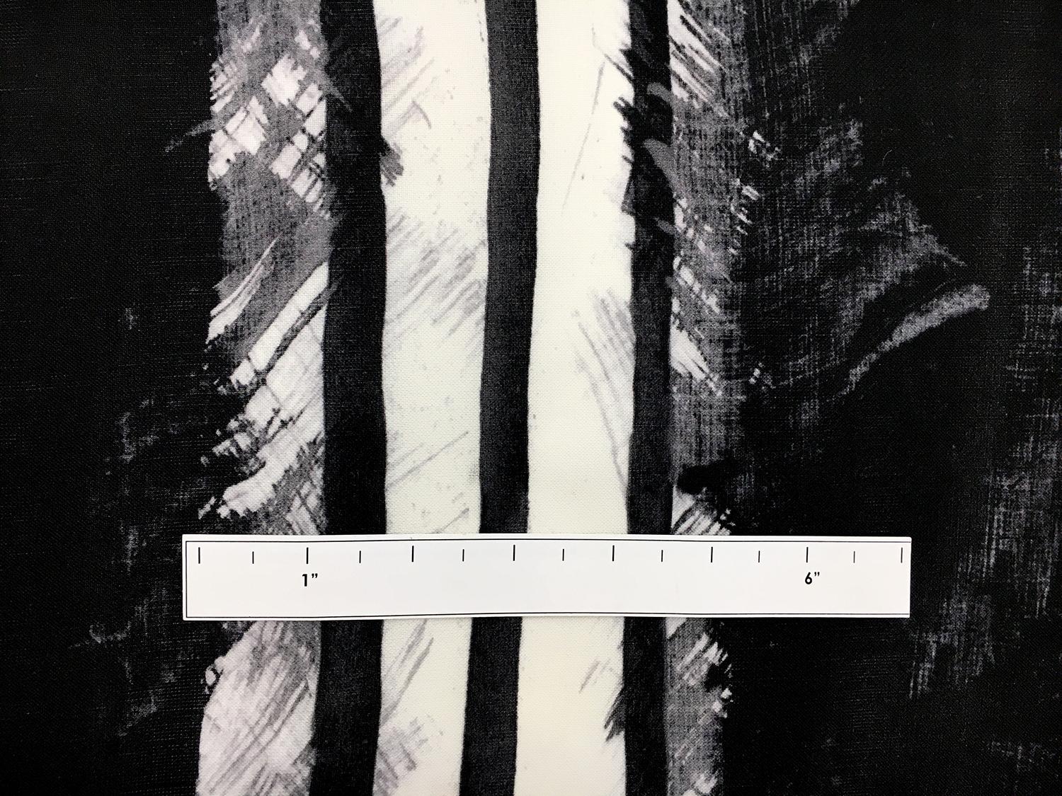 Printed Silk Gazar with Large Stripe Patterns1