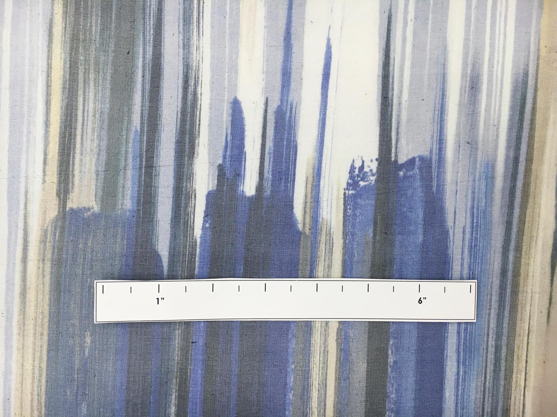 Printed Silk Organza with Abstract Stripes1