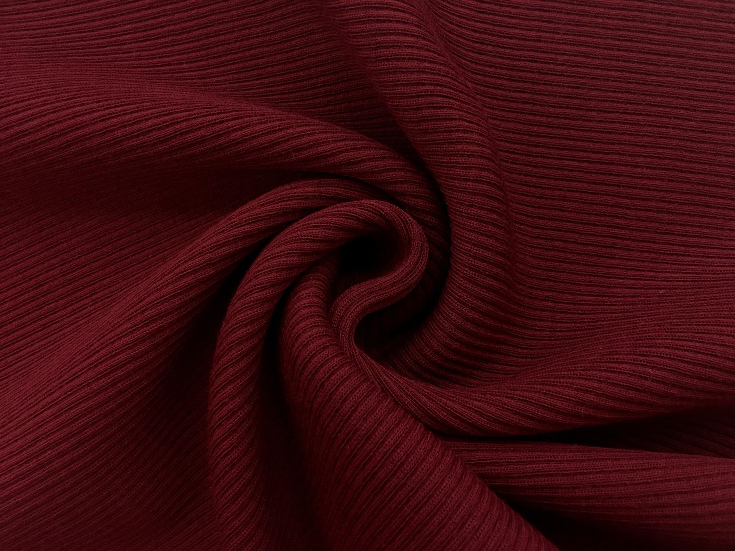 Virgin Wool Rib Knit in Cranberry2