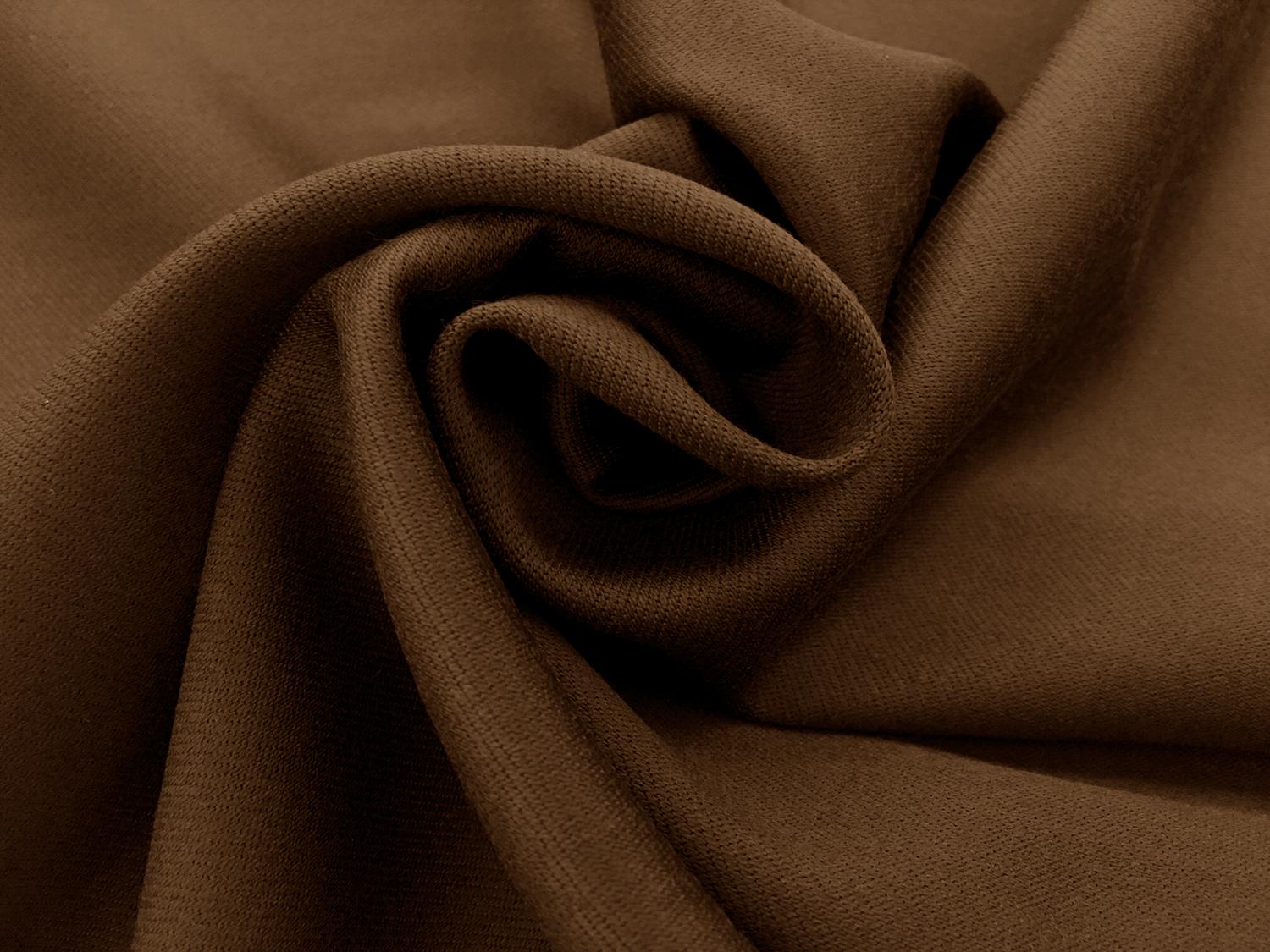 Italian Wool Satin Faille in Sepia1